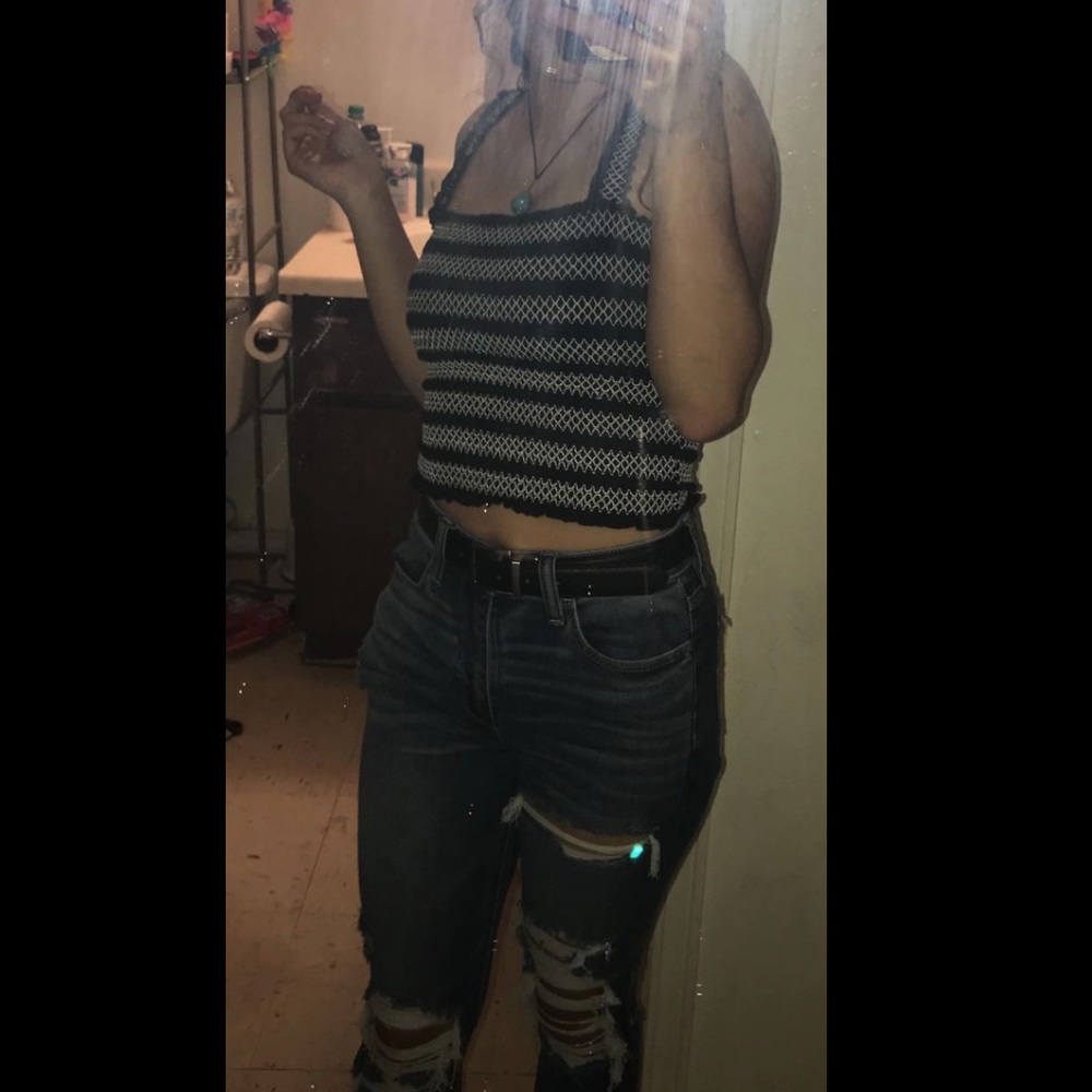 Aeropostale Striped Crop Top